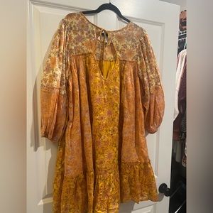 American Eagle boho fall floral shift dress